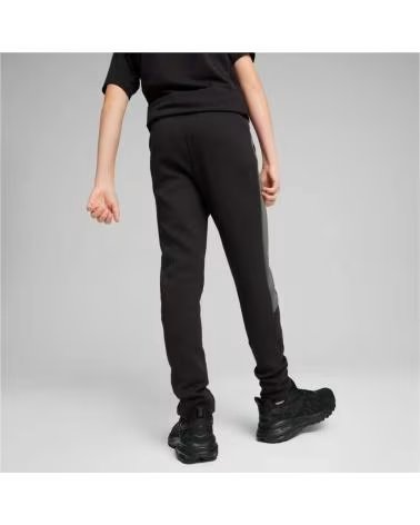 PUMA PUMA KIDS BLACK LONG SPORTS PANTS NEGRO