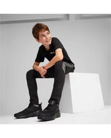 PUMA PUMA KIDS BLACK LONG SPORTS PANTS NEGRO