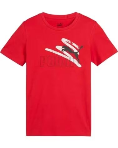 PUMA CAMISETA DE MANGA CORTA EN PARA NINOS ROJO