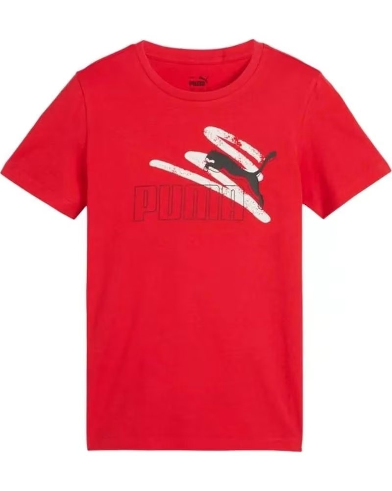 PUMA CAMISETA DE MANGA CORTA EN PARA NINOS ROJO
