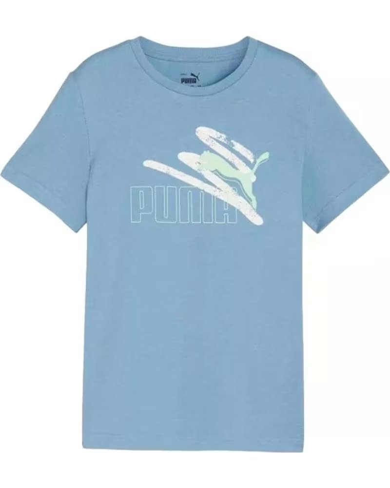 PUMA CAMISETA PUMA ESSENTIALS LOGO LAB SUMMER ZEN MASCULINA AZUL
