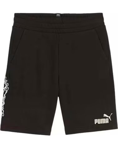 PUMA SHORT PUMA ESSENTIAL LOGO ENFANT NOIR NEGRO