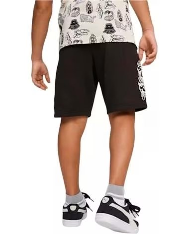 PUMA SHORT PUMA ESSENTIAL LOGO ENFANT NOIR NEGRO
