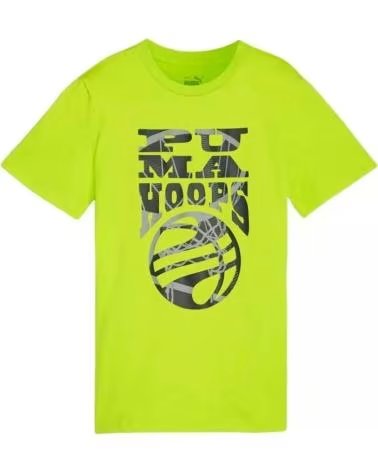PUMA PUMA BASKETBALL BLUEPRINT TEE NEON GREEN T-SHIRT VERDE