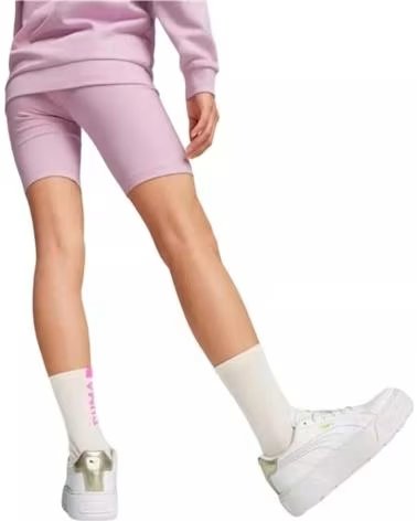 PUMA PANTALÓN CORTO PUMA ESSENTIALS LOGO NIÑA MORADO