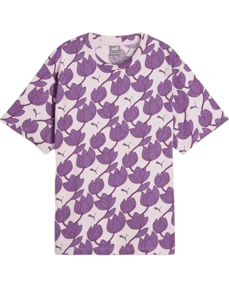 PUMA T-SHIRT PUMA À MANCHES COURTES IMPRIMÉ POUR FEMME MORADO