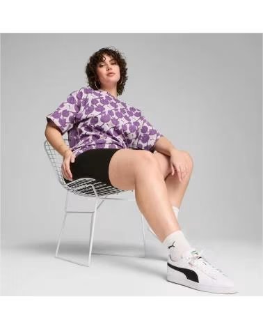 PUMA T-SHIRT PUMA À MANCHES COURTES IMPRIMÉ POUR FEMME MORADO