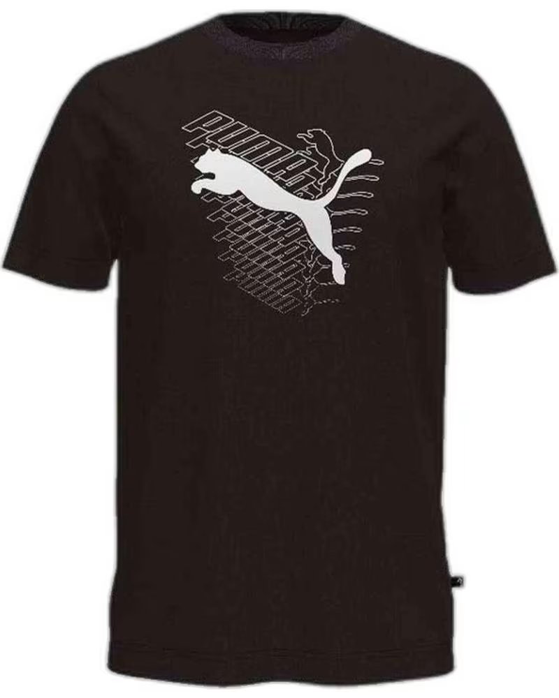 PUMA CAMISETA PUMA HOMBRE MANGA CORTA NEGRA CON LOGO NEGRO