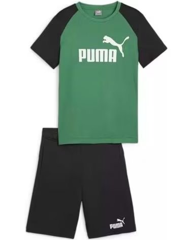 PUMA COMPLETO SPORTIVO PER BAMBINO VERDE E NERO