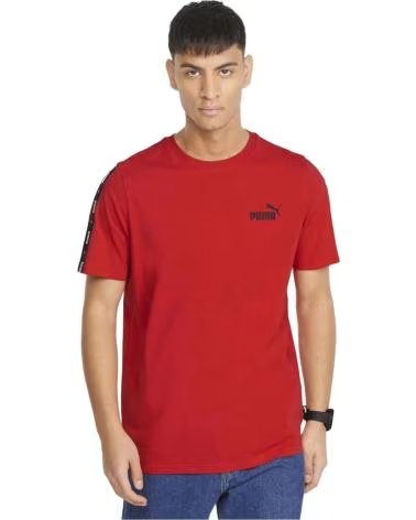 PUMA CAMISETA PUMA ESS TAPE TEE UNISEX ROJA ROJO