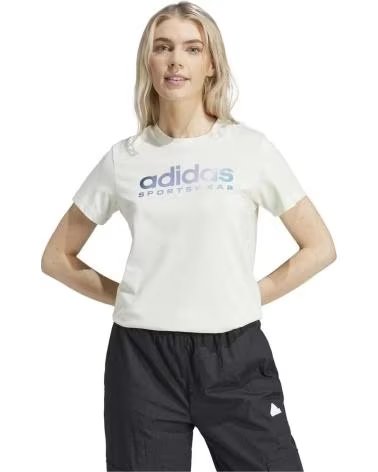 ADIDAS CAMISETA ADIDAS ESSENTIALS MANGA CURTA COM LOGO FEMININA MULTICOLOR