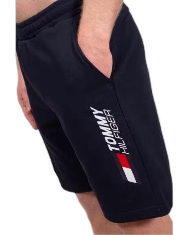 TOMMY HILFIGER PANTALÓN CORTO CON LOGO LATERAL AZUL
