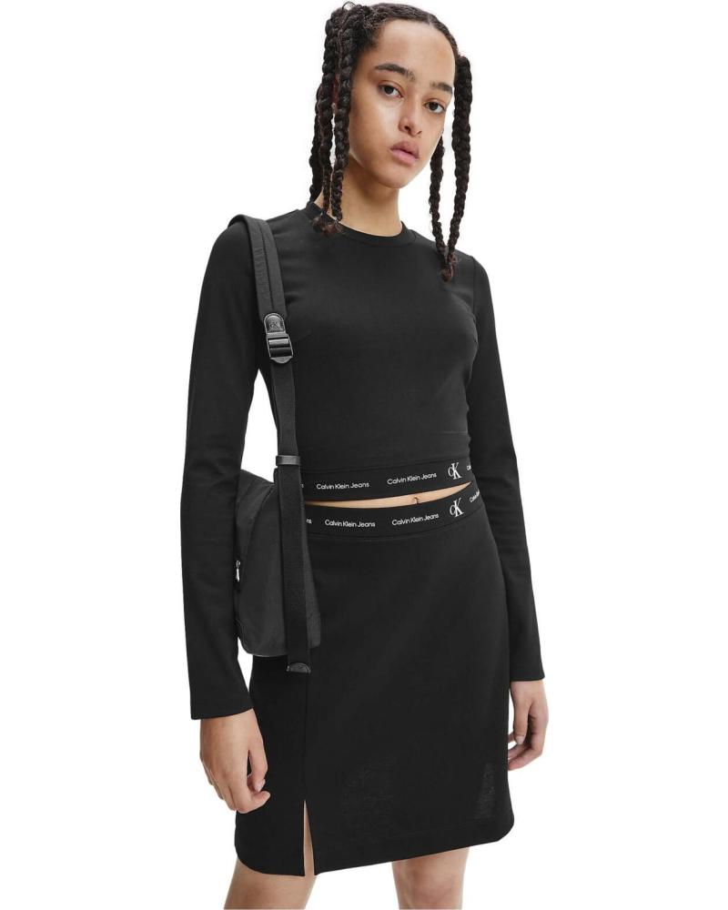 CALVIN KLEIN CAMISETA DE MANGA LARGA JEANS EN PARA MUJER NEGRO