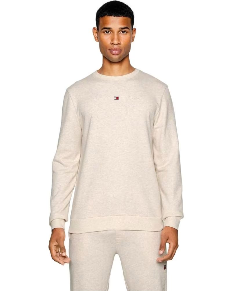 TOMMY HILFIGER TOMMY HILFIGER SWEATSHIRT MIT RUNDHALSAUSSCHNITT BEIGE