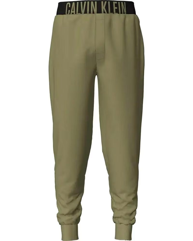 CALVIN KLEIN CALVIN KLEIN PANTALONI LUNGHI IN RASO DA UOMO VERDE