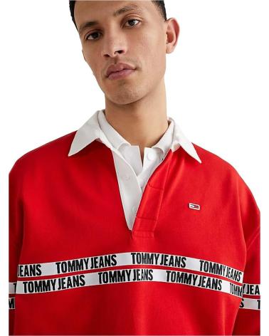 TOMMY JEANS POLO DE MANGA CORTA EN PARA HOMBRE ROJO