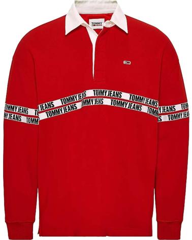 TOMMY JEANS POLO DE MANGA CORTA EN PARA HOMBRE ROJO