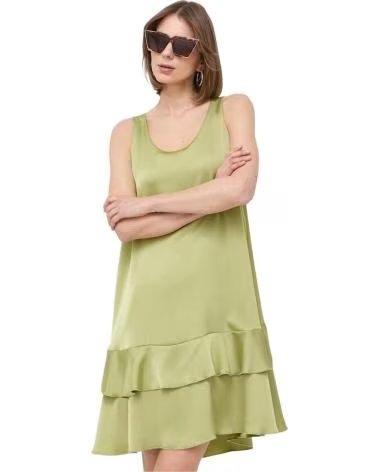 LIU JO VESTIDO MIDI CON DETALLE DE ESTRELLA VERDE