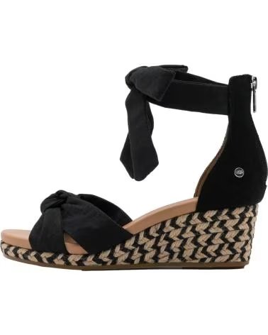 UGG SANDÁLIAS PLATAFORMA UGG FEMININAS COM TIRAS NEGRO
