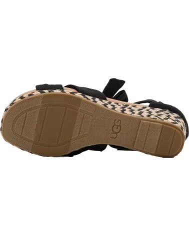 UGG SANDÁLIAS PLATAFORMA UGG FEMININAS COM TIRAS NEGRO