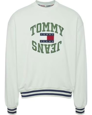 TOMMY JEANS FELPA TOMMY JEANS DA UOMO IN VERDE VERDE
