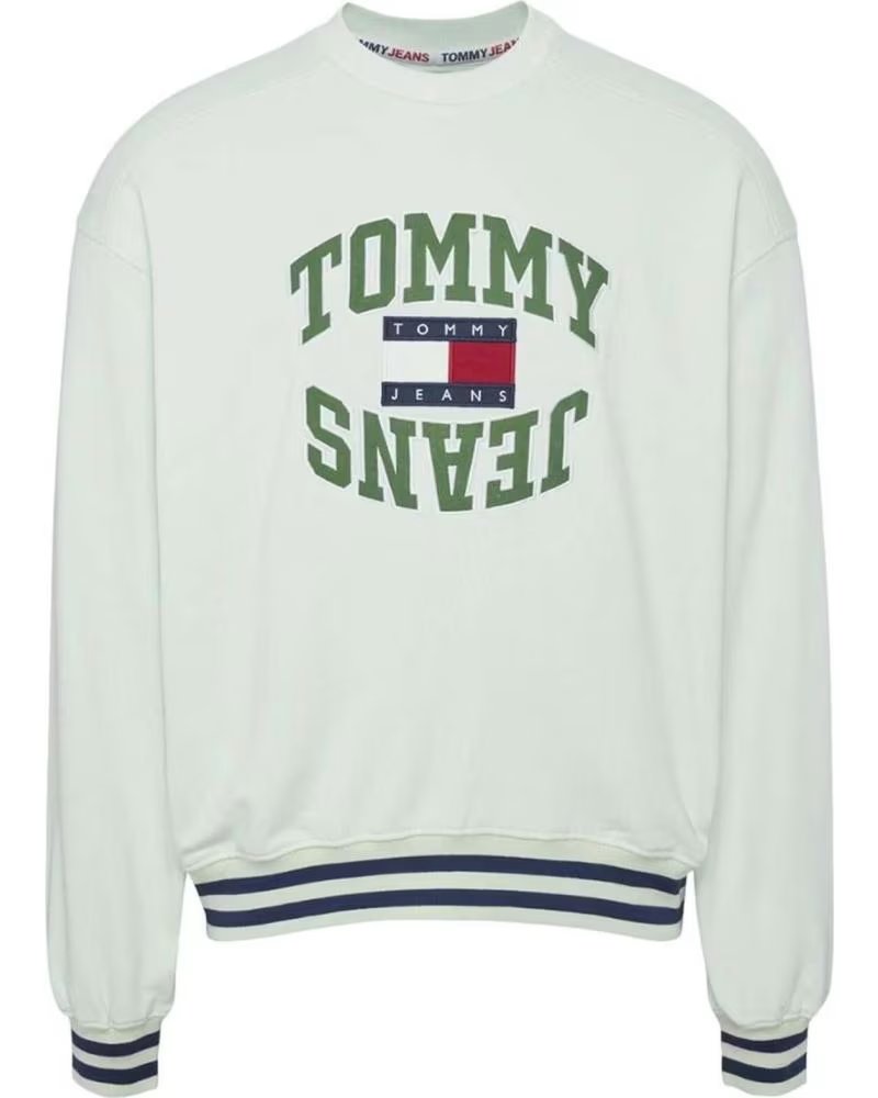 TOMMY JEANS FELPA TOMMY JEANS DA UOMO IN VERDE VERDE