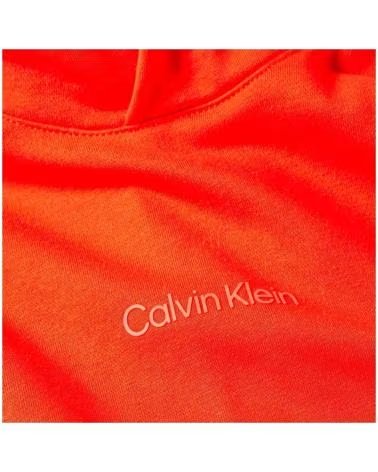 CALVIN KLEIN FELPA CON CAPPUCCIO CALVIN KLEIN DA UOMO NARANJA