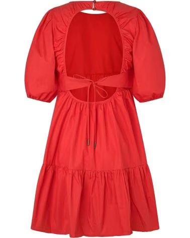PEPE JEANS VESTIDO ROJO DE MANGA ABULLONADA PEPE JEANS PARA MUJER ROJO