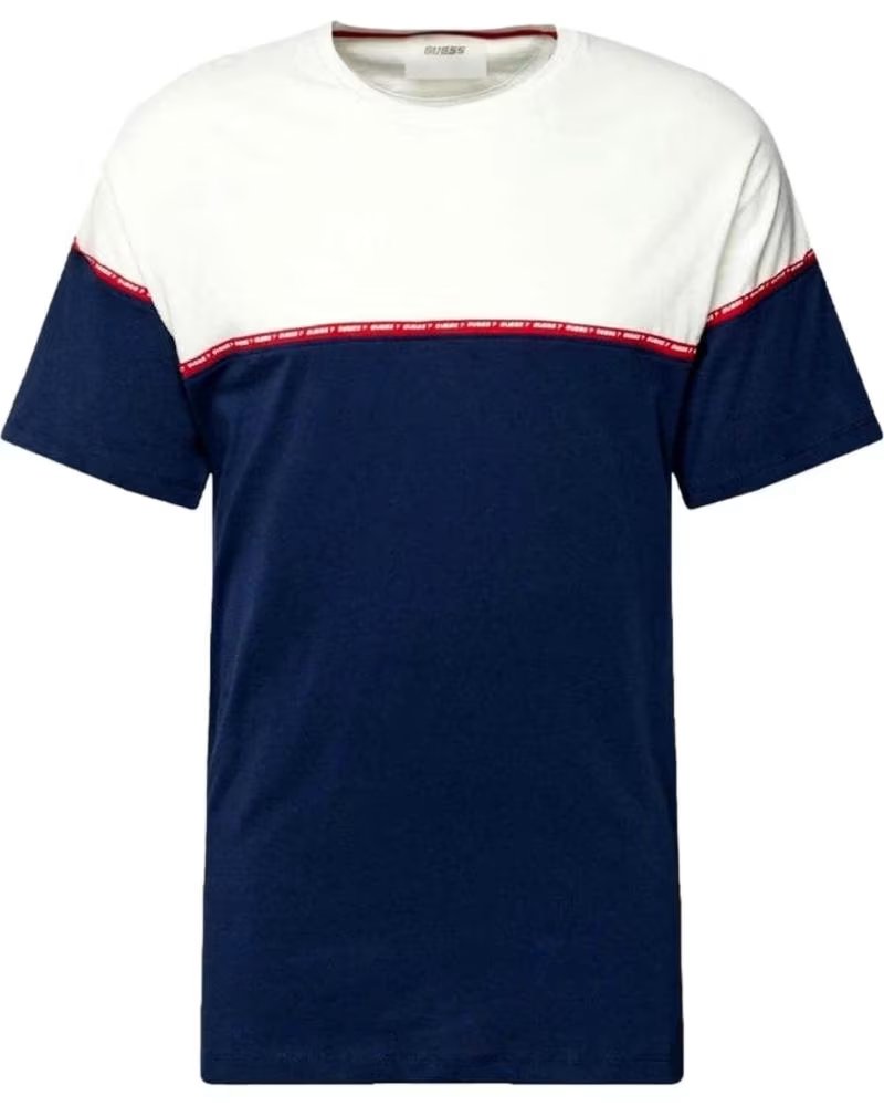 GUESS GUESS HERREN-T-SHIRT MIT FARBBLOCK UND KURZEN ÄRMELN MULTICOLOR