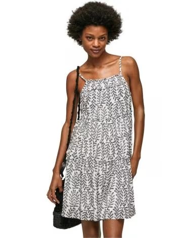 PEPE JEANS VESTITO CON SPALLINE E STAMPA FLOREALE PEPE JEANS MULTICOLOR