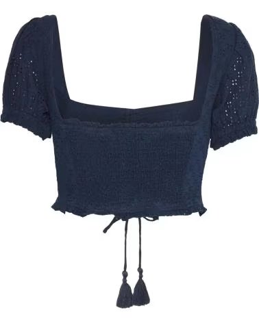 PEPE JEANS PEPE JEANS TOP CORTO DA DONNA A MANICHE SVASATE AZUL