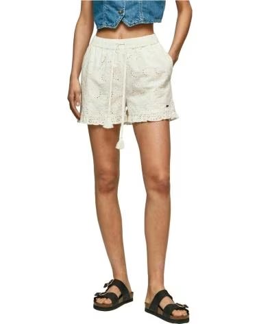 PEPE JEANS PEPE JEANS PANTALÓN CORTO ENCAJE BLANCO MUJER BLANCO