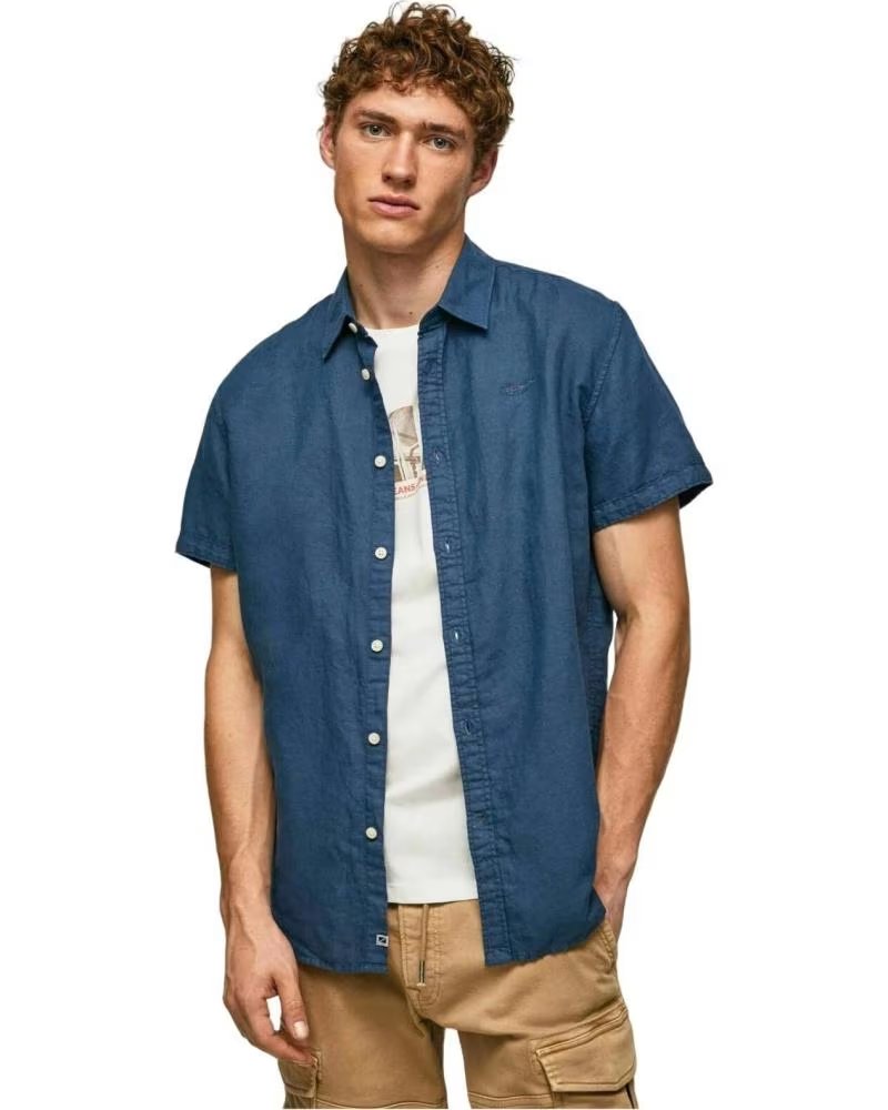 PEPE JEANS PEPE JEANS KURZARMHEMD FÜR HERREN IN BLAU AZUL