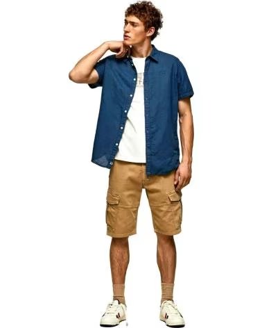 PEPE JEANS PEPE JEANS KURZARMHEMD FÜR HERREN IN BLAU AZUL