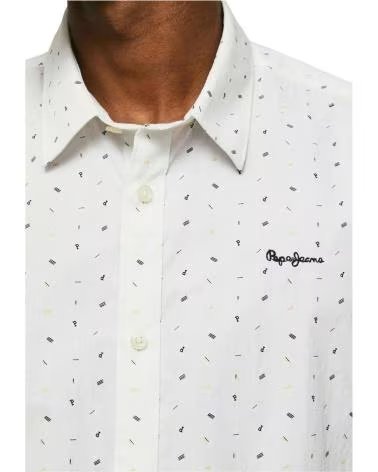 PEPE JEANS PEPE JEANS WEISSES KURZARMHEMD FÜR HERREN BLANCO