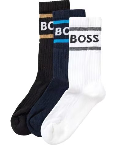 HUGO BOSS PACK COM 3 MEIAS BOSS MASCULINAS MULTICOLOR