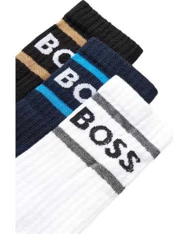 HUGO BOSS PACK COM 3 MEIAS BOSS MASCULINAS MULTICOLOR