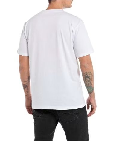 REPLAY CAMISETA REPLAY DE MANGA CORTA CON ESTAMPADO GRÁFICO PARA HOMBRE BLANCO