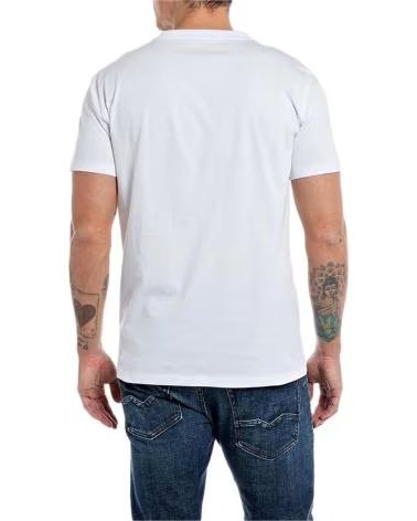REPLAY REPLAY T-SHIRT MIT KURZEN ÄRMELN UND AFFENPRINT FÜR HERREN BLANCO