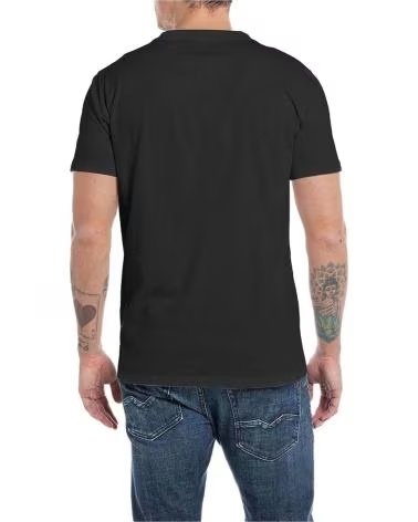 REPLAY REPLAY T-SHIRT MIT KURZEN ÄRMELN UND PRINT FÜR HERREN NEGRO