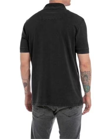 REPLAY POLO DE MANGA CORTA DE HOMBRE REPLAY NEGRO NEGRO