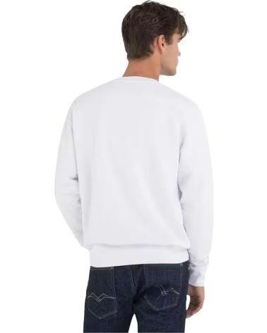 REPLAY SUDADERA REPLAY CON LOGO PARA HOMBRE BLANCO