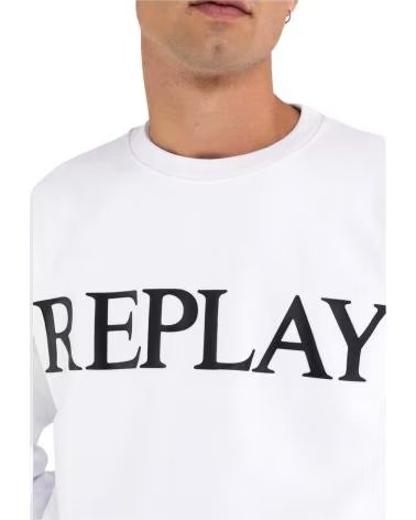 REPLAY SUDADERA REPLAY CON LOGO PARA HOMBRE BLANCO
