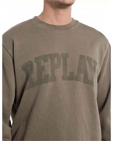 REPLAY REPLAY SWEATSHIRT MIT BOGENLOGO FÜR HERREN MARRON