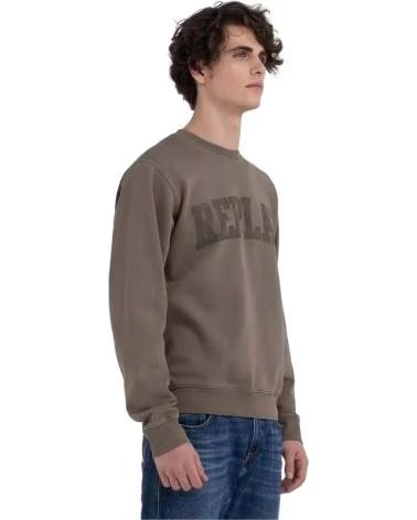REPLAY REPLAY SWEATSHIRT MIT BOGENLOGO FÜR HERREN MARRON