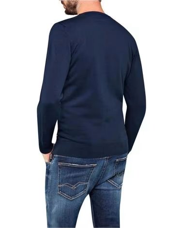 REPLAY REPLAY PULLOVER FÜR HERREN AUS STRICK MIT LANGEN ÄRMELN AZUL