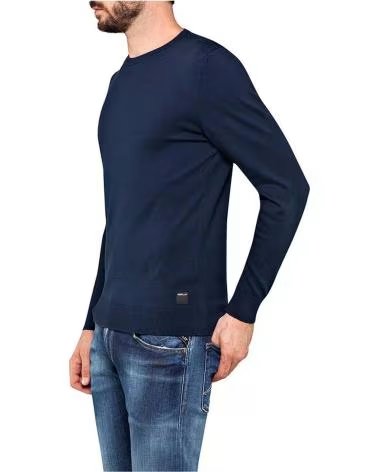 REPLAY REPLAY PULLOVER FÜR HERREN AUS STRICK MIT LANGEN ÄRMELN AZUL