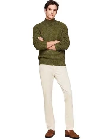 TOMMY HILFIGER PANTALONE LUNGO BEIGE IN COTONE DA UOMO TOMMY HILFIGER BEIGE