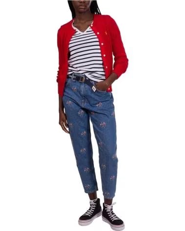 TOMMY JEANS CALÇA JEANS TOMMY JEANS ESTAMPADA FEMININA AZUL