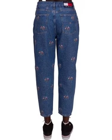 TOMMY JEANS CALÇA JEANS TOMMY JEANS ESTAMPADA FEMININA AZUL
